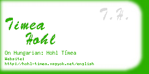 timea hohl business card
